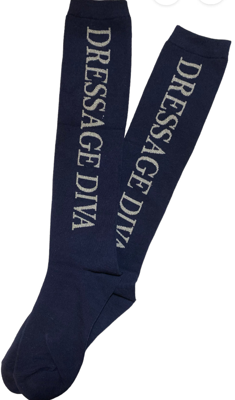 Navy Equestrian Socks